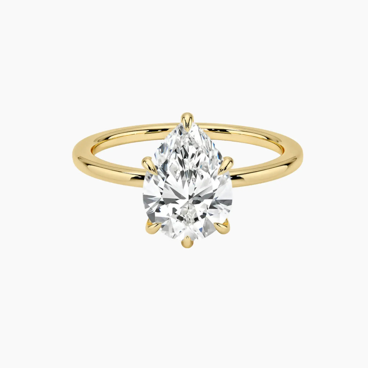OBSER390 - Giselle Solitaire Pear engagement ring setting view 7