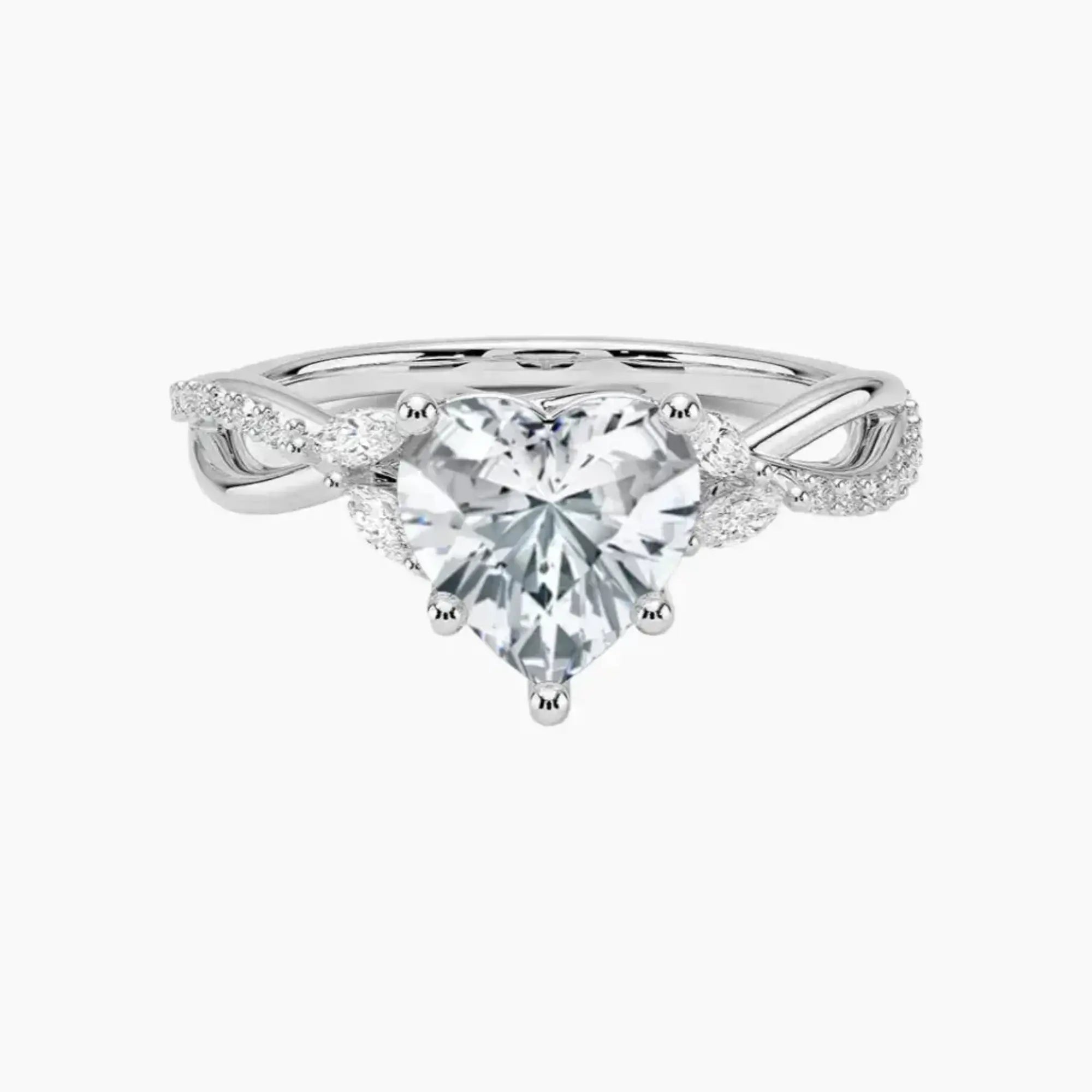 OBSER241 - Amara Adorned Heart engagement ring setting view 1