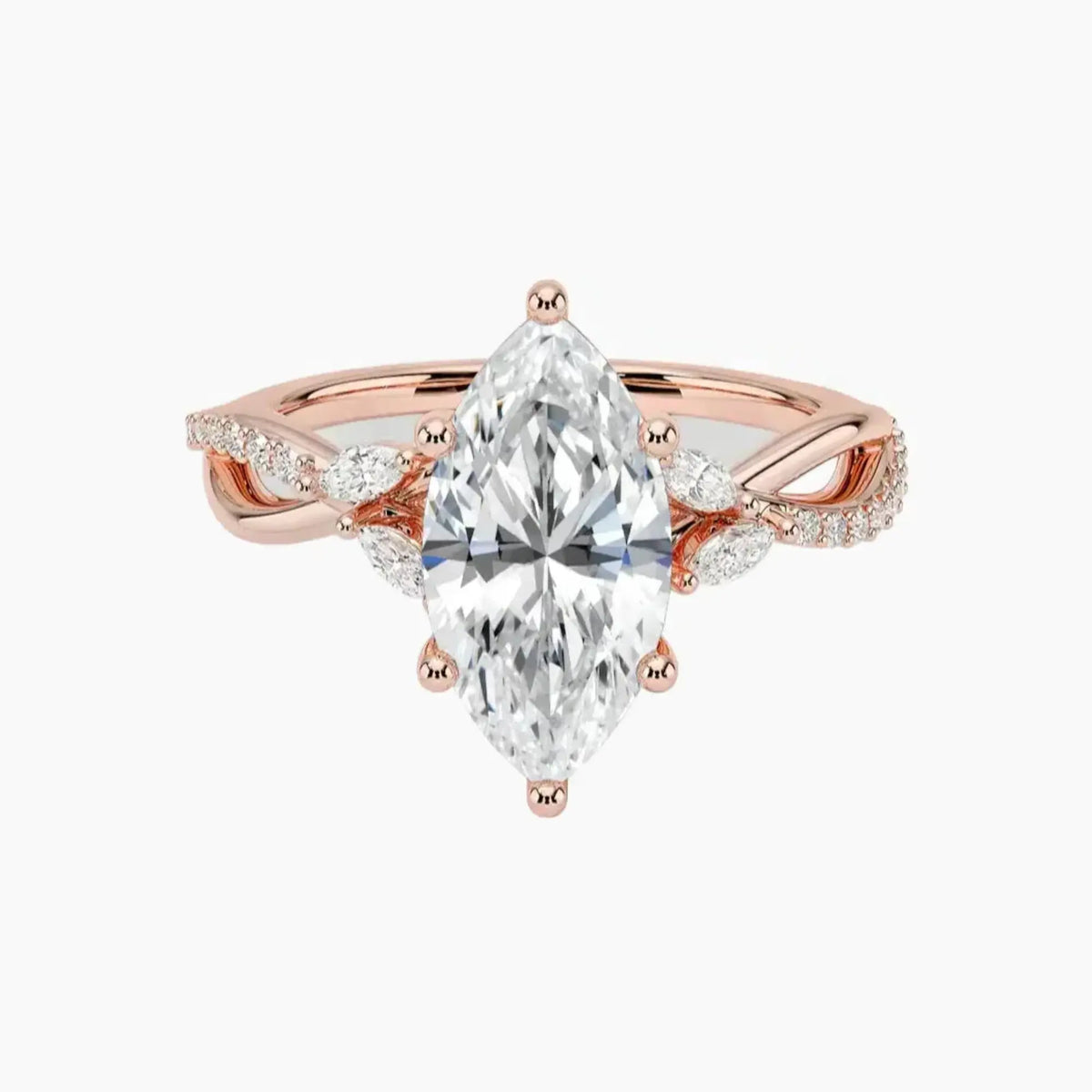 OBSER047 - Amara Adorned Marquise engagement ring setting view 4