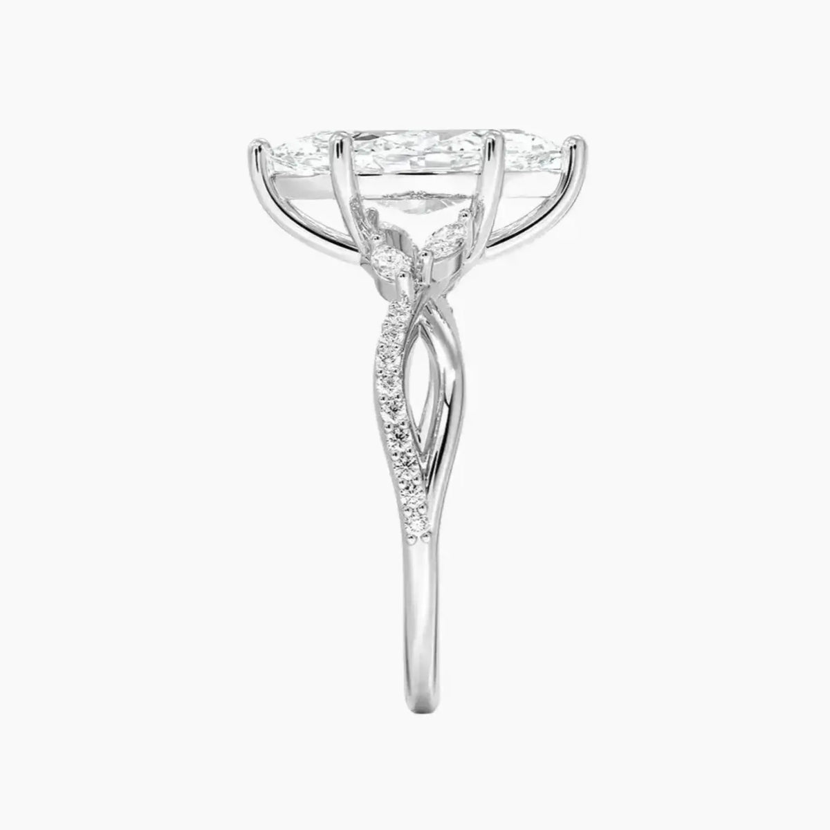 OBSER047 - Amara Adorned Marquise engagement ring setting view 3