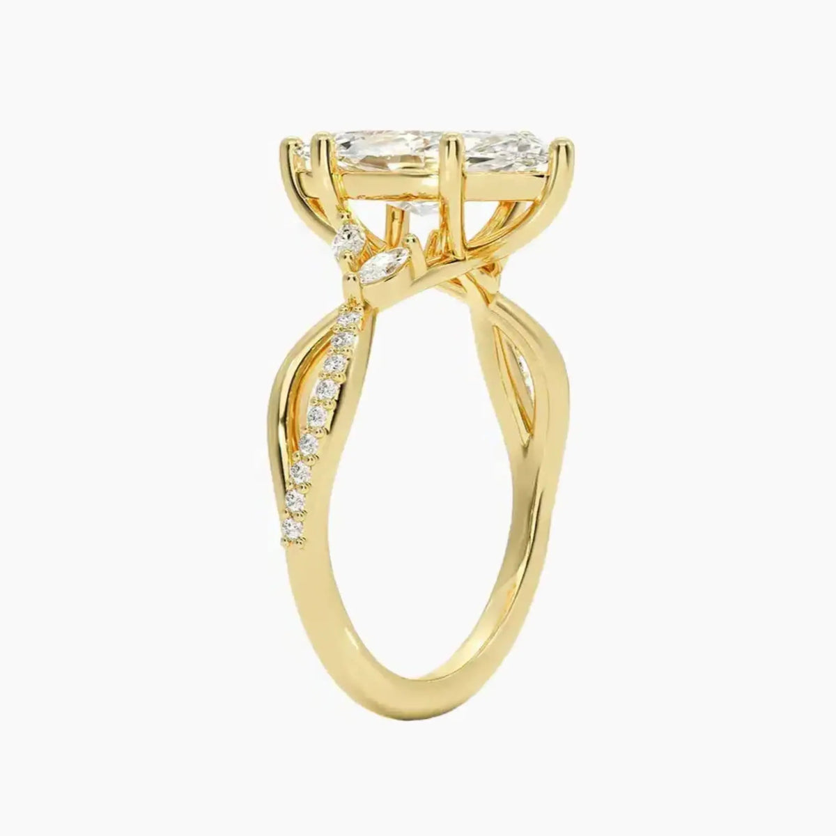 OBSER047 - Amara Adorned Marquise engagement ring setting view 8