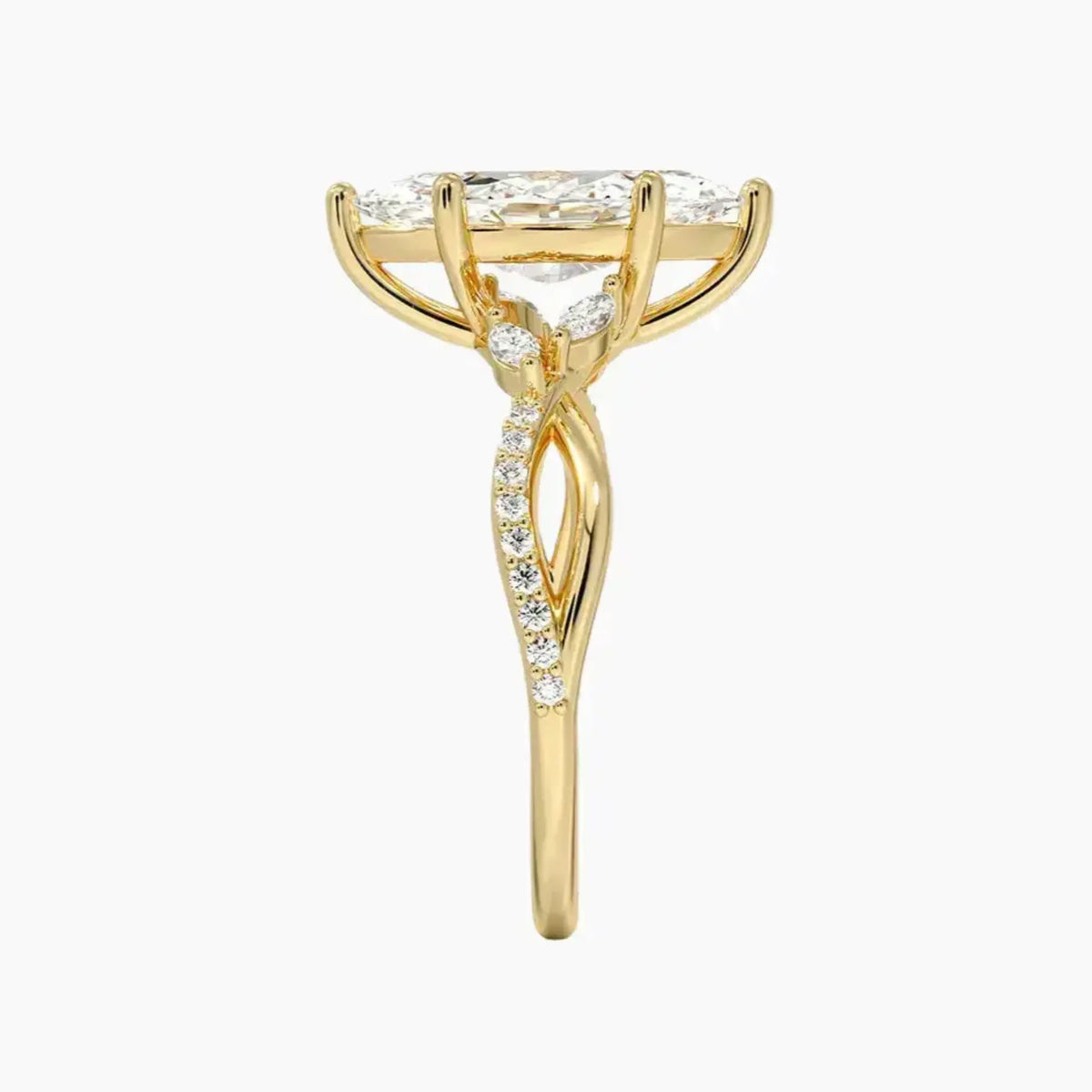 OBSER047 - Amara Adorned Marquise engagement ring setting view 9