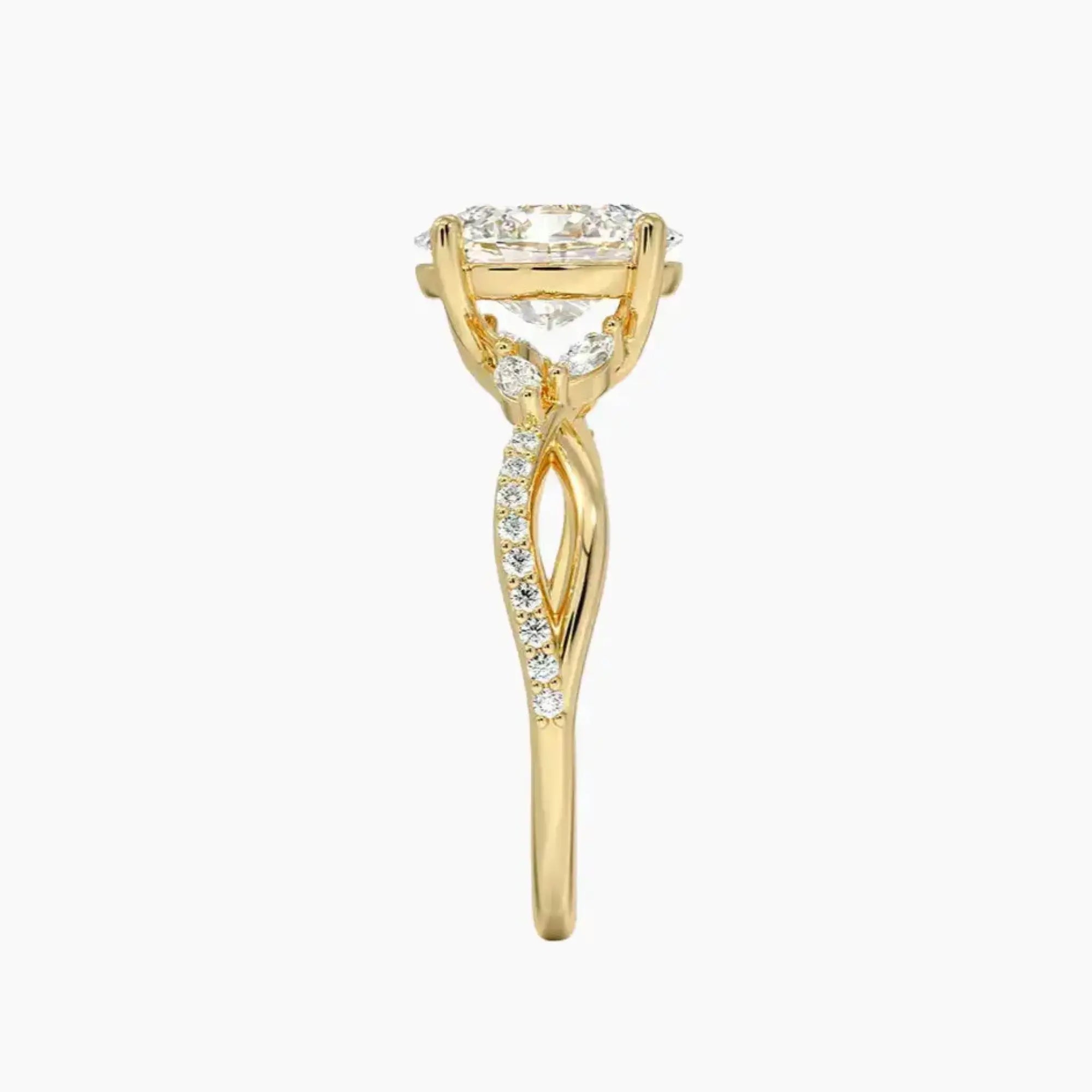 OBSER245 - Amara Adorned Oval engagement ring setting view 9