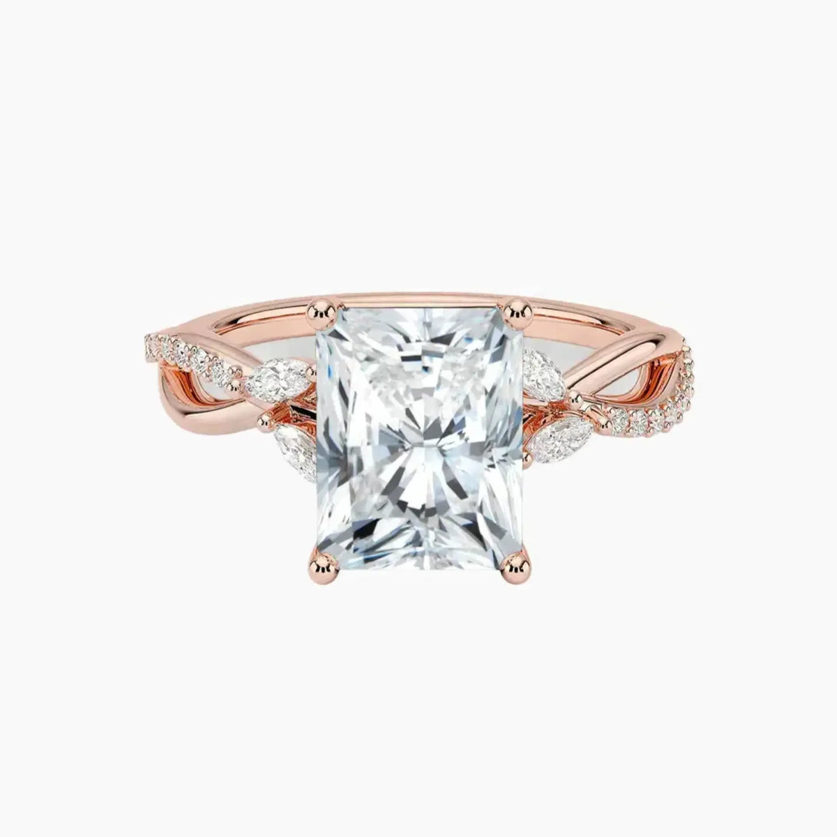 OBSER237 - Amara Adorned Radiant engagement ring setting view 4