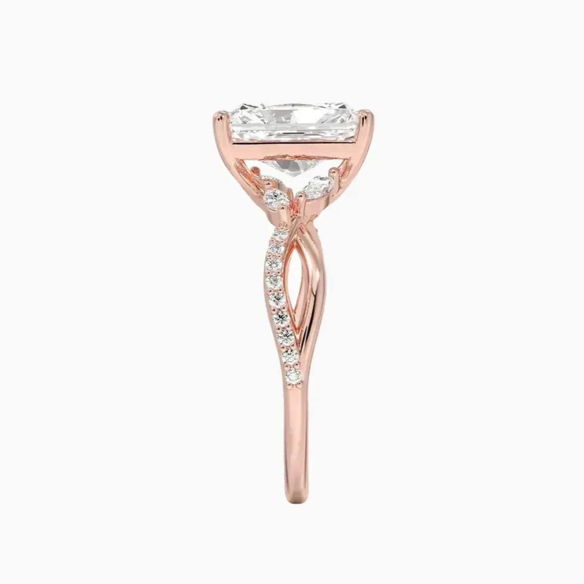 OBSER237 - Amara Adorned Radiant engagement ring setting view 6