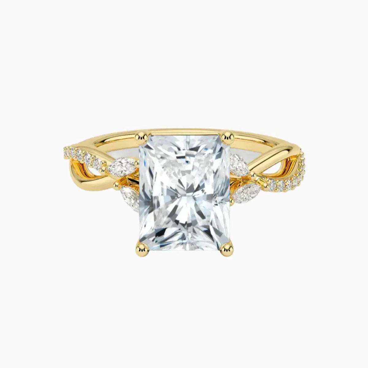 OBSER237 - Amara Adorned Radiant engagement ring setting view 7