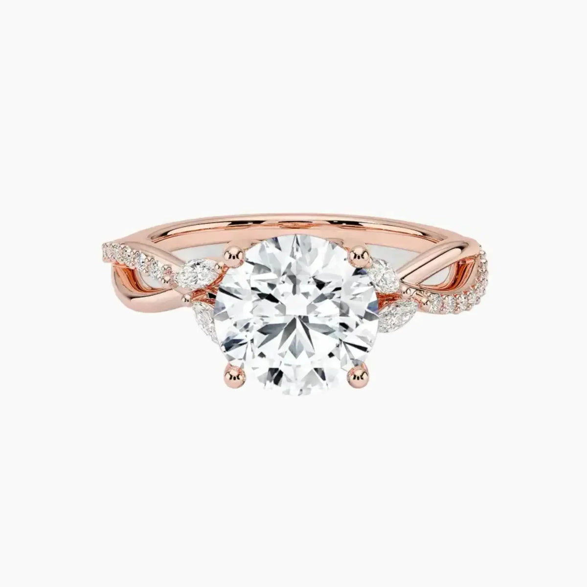 OBSER134 - Amara Adorned Round engagement ring setting view 4