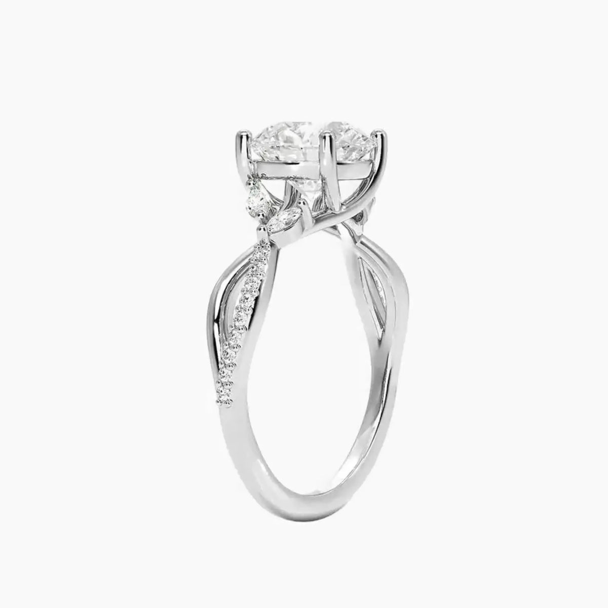 OBSER134 - Amara Adorned Round engagement ring setting view 2