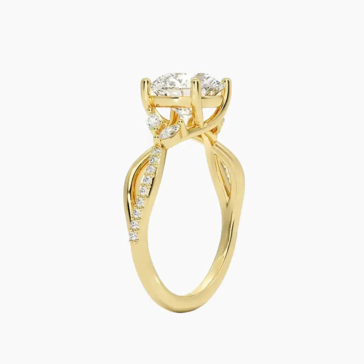 OBSER134 - Amara Adorned Round engagement ring setting view 8