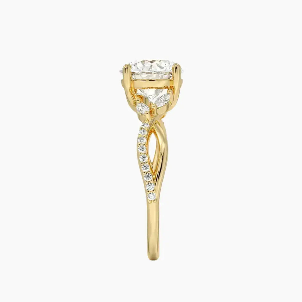 OBSER134 - Amara Adorned Round engagement ring setting view 9