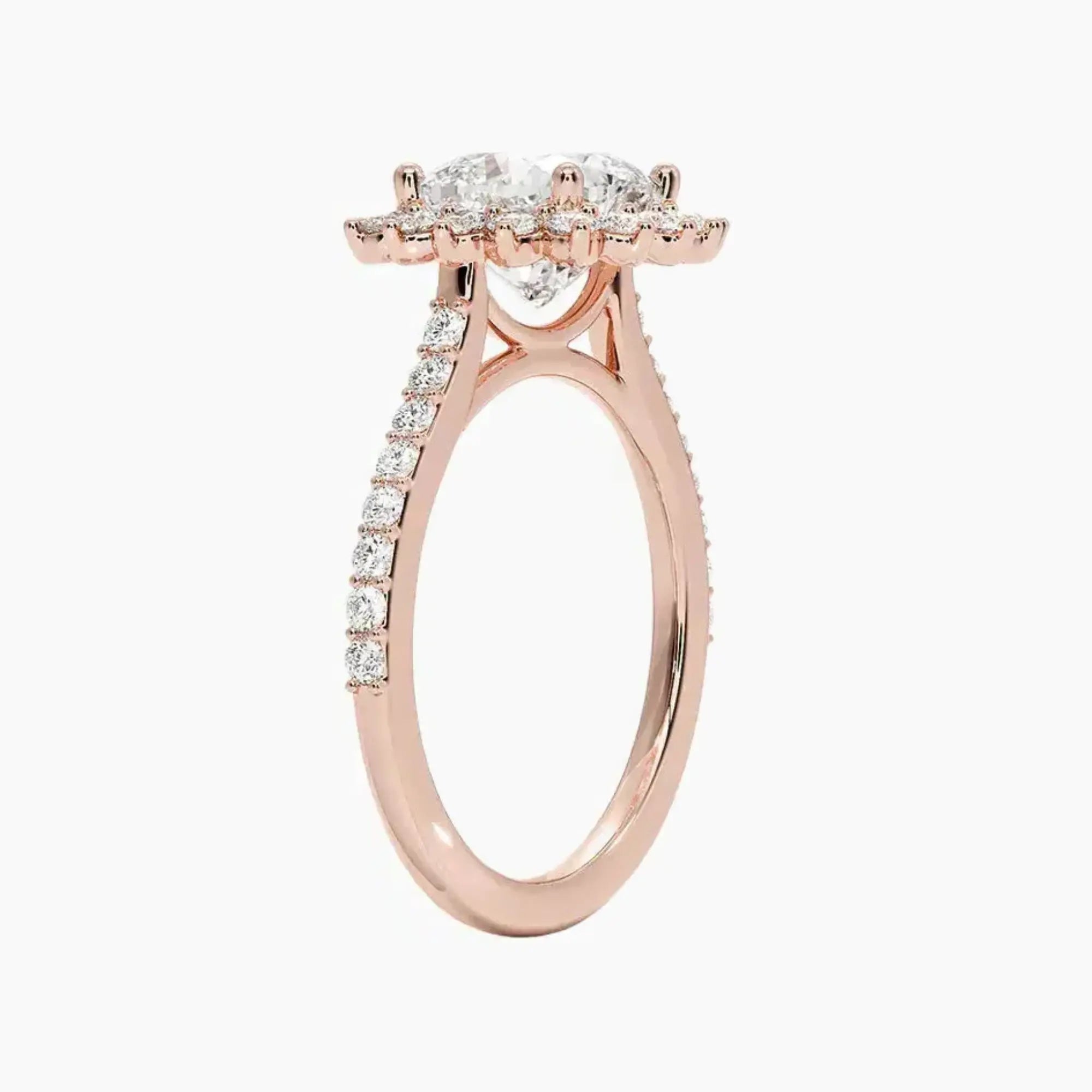 OBSER455 - Soraya Pave Halo Cushion engagement ring setting view 5