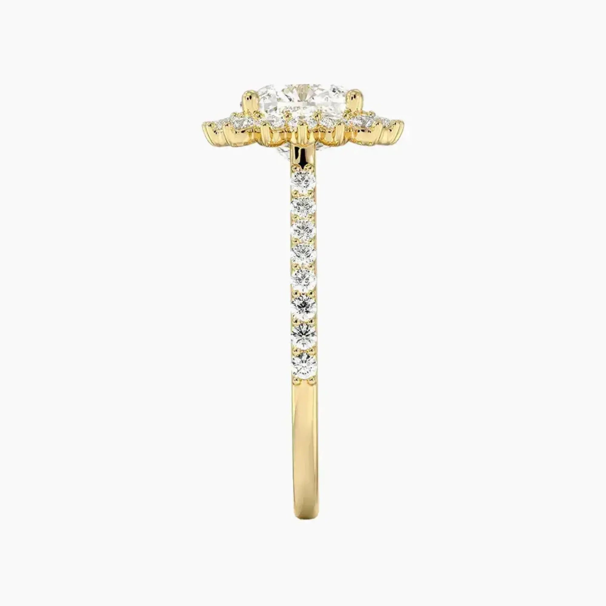 OBSER455 - Soraya Pave Halo Cushion engagement ring setting view 9