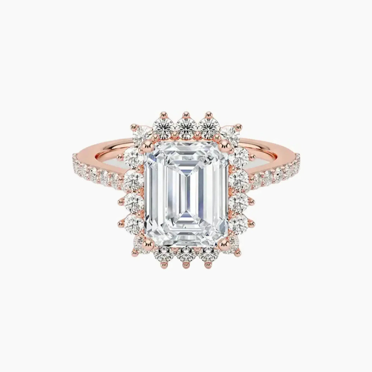 OBSER452 - Soraya Pave Halo Emerald engagement ring setting view 4