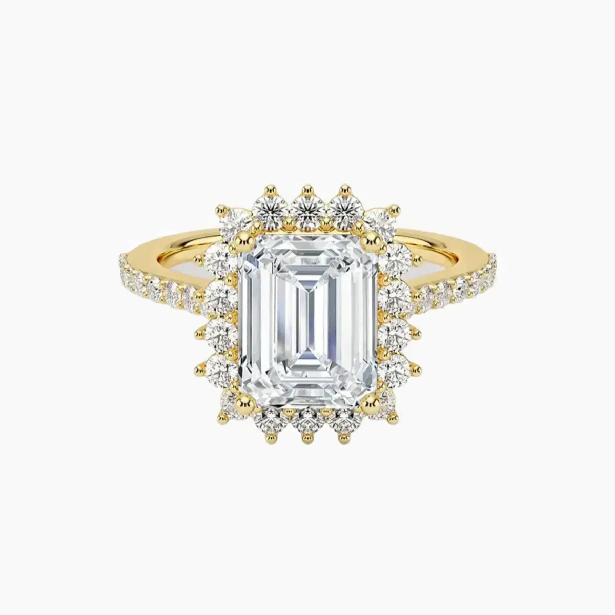 OBSER452 - Soraya Pave Halo Emerald engagement ring setting view 7