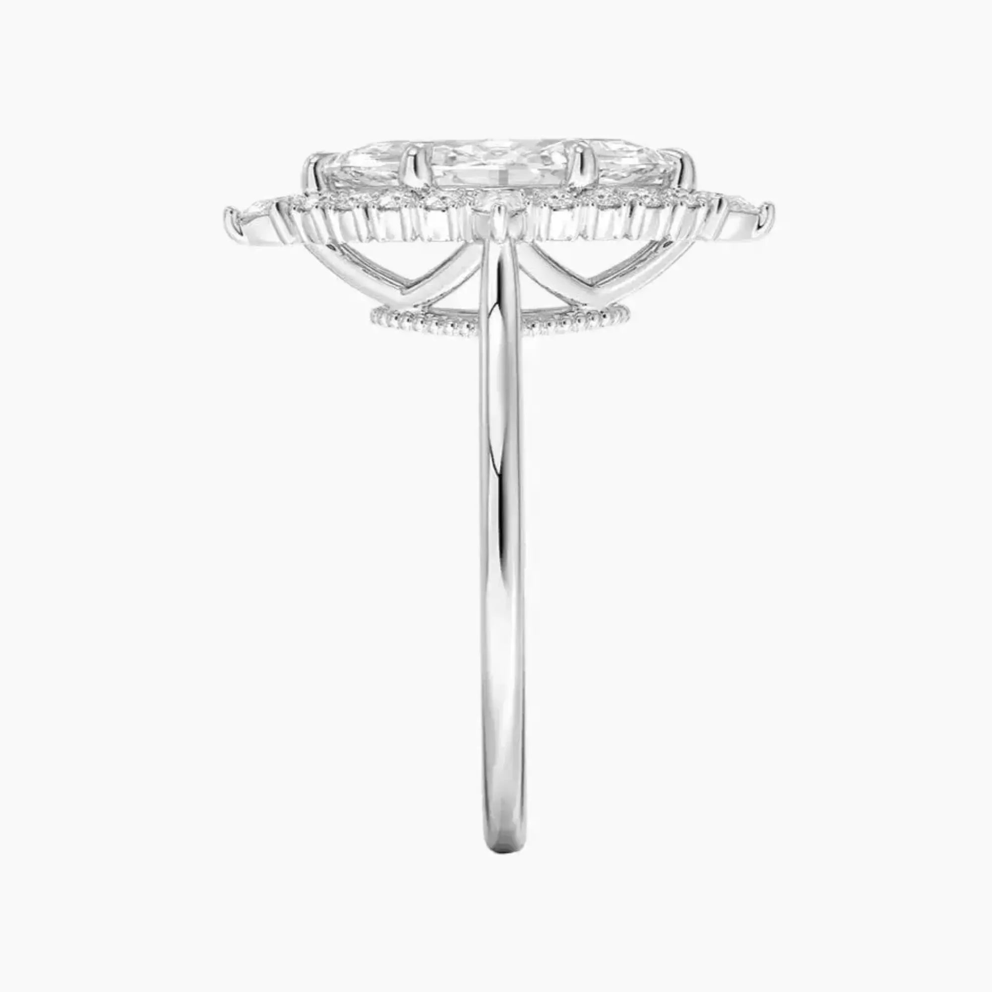 OBSER161 - Elara Halo Marquise engagement ring setting view 3