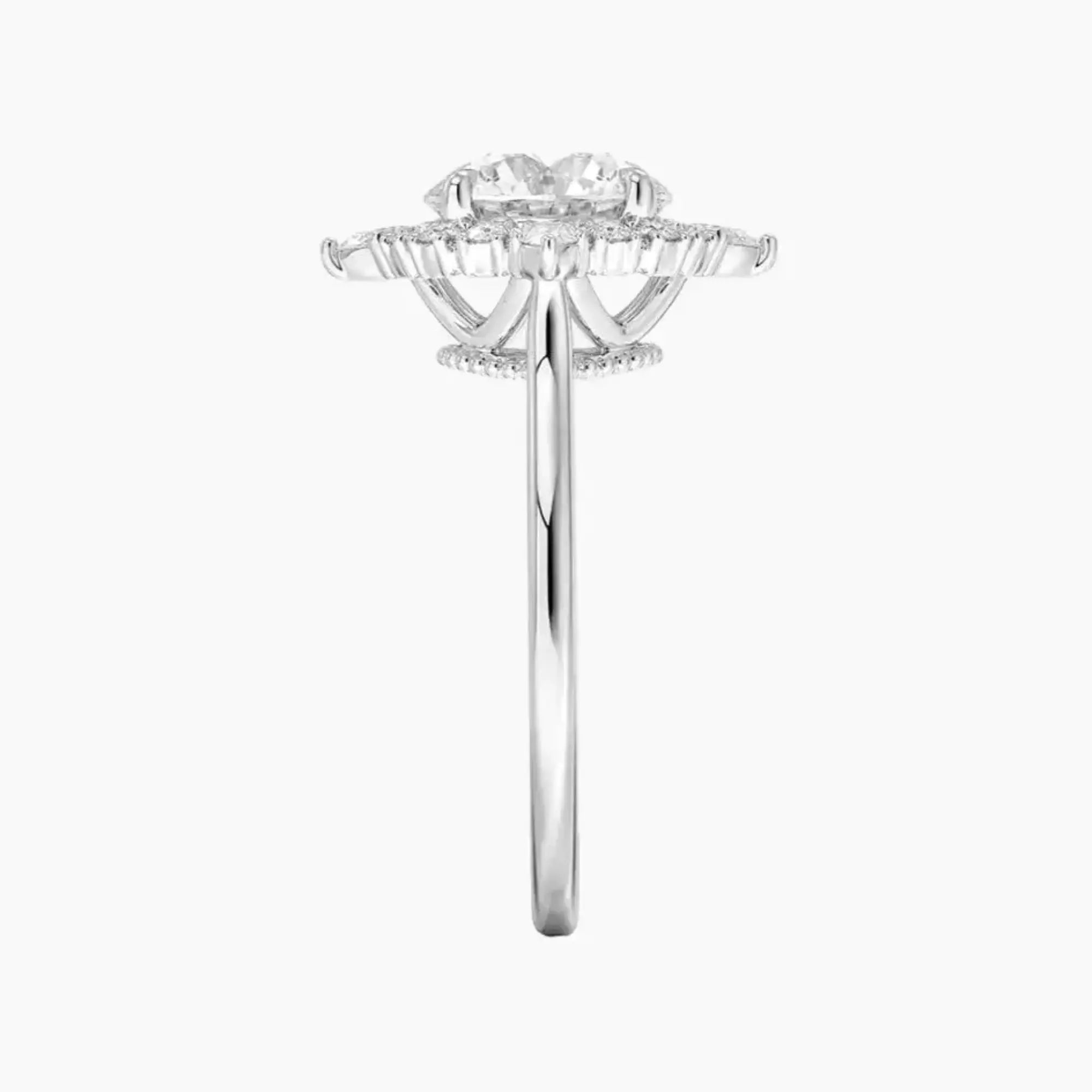 OBSER403 - Elara Halo Round engagement ring setting view 3