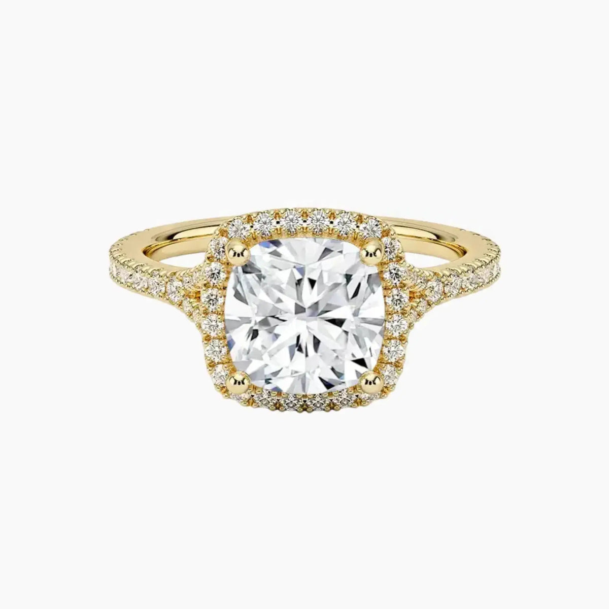 OBSER510 - Lysandra Halo Cushion engagement ring setting view 7
