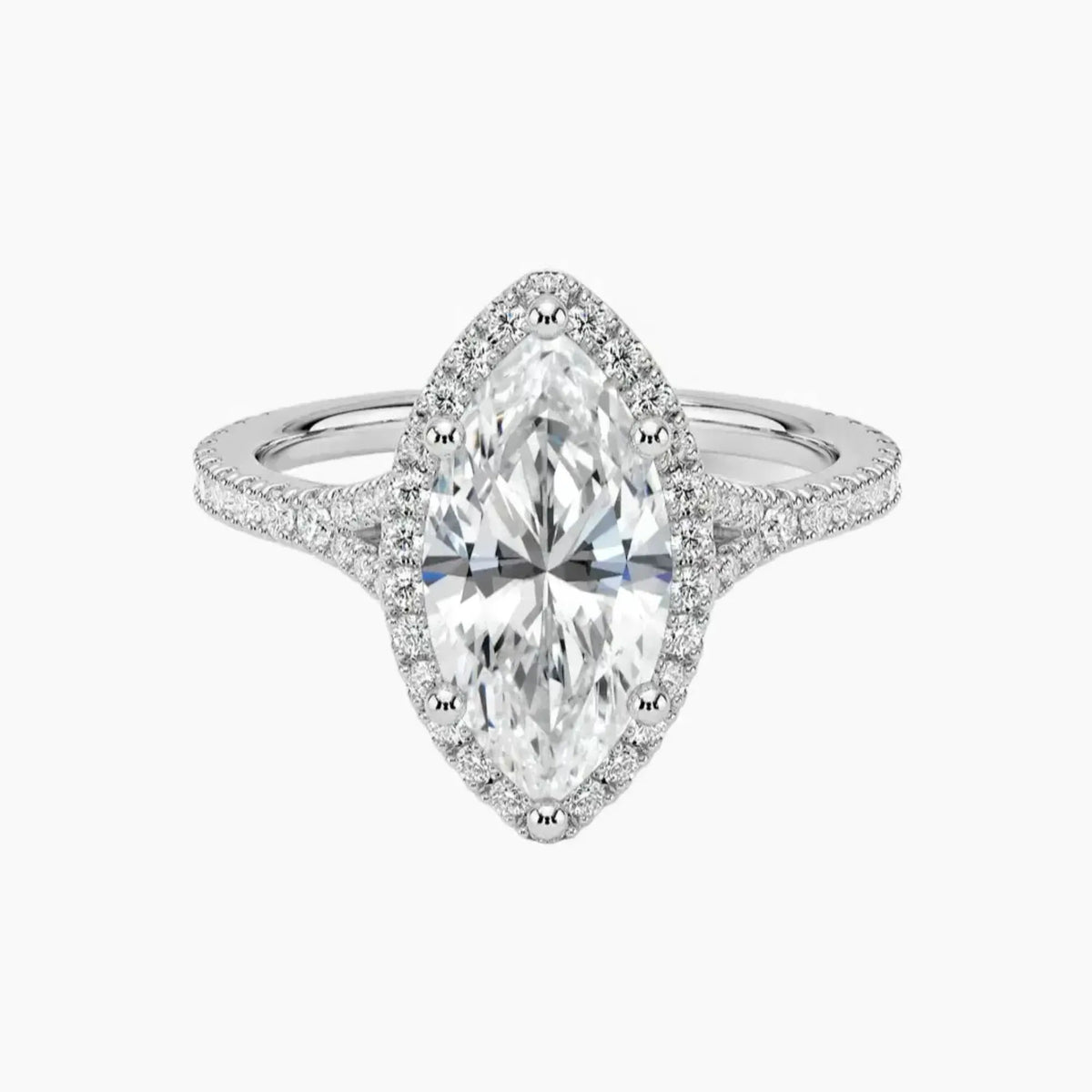 OBSER104 - Lysandra Halo Marquise engagement ring setting view 1