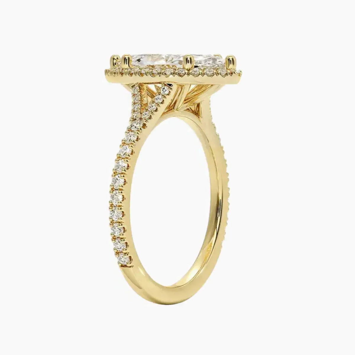 OBSER104 - Lysandra Halo Marquise engagement ring setting view 8