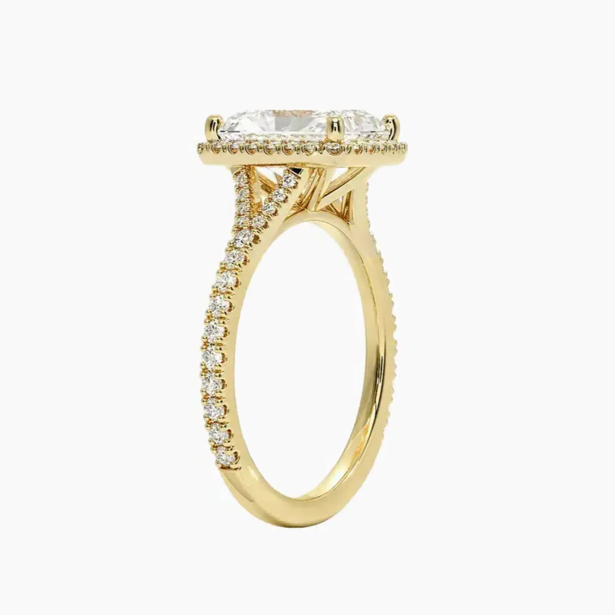 OBSER171 - Lysandra Halo Radiant engagement ring setting view 8