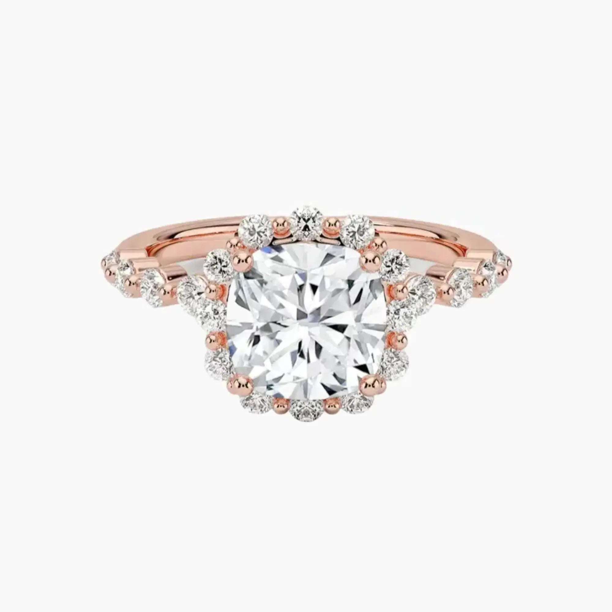 OBSER417 - Anthea Halo Cushion engagement ring setting view 4
