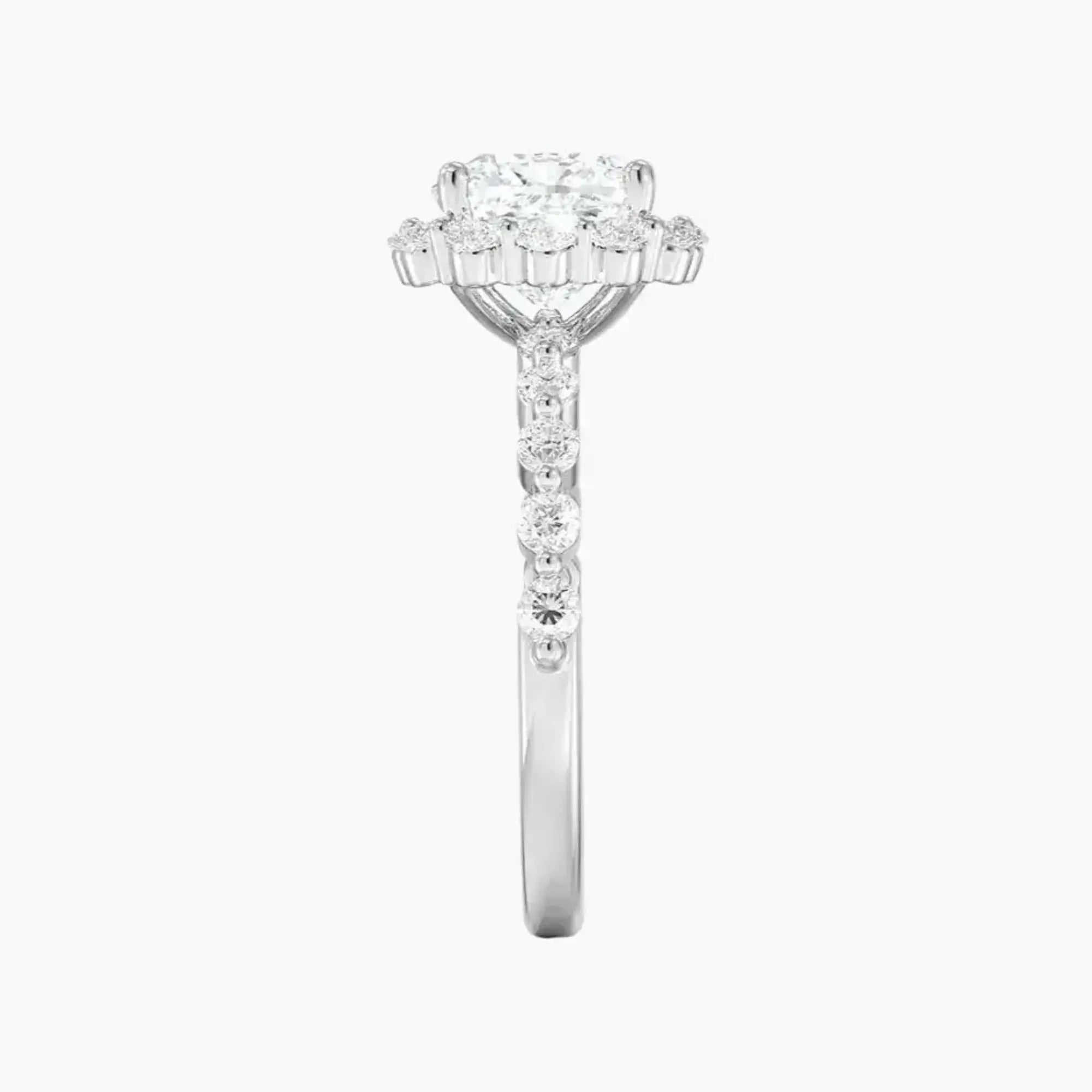 OBSER417 - Anthea Halo Cushion engagement ring setting view 3