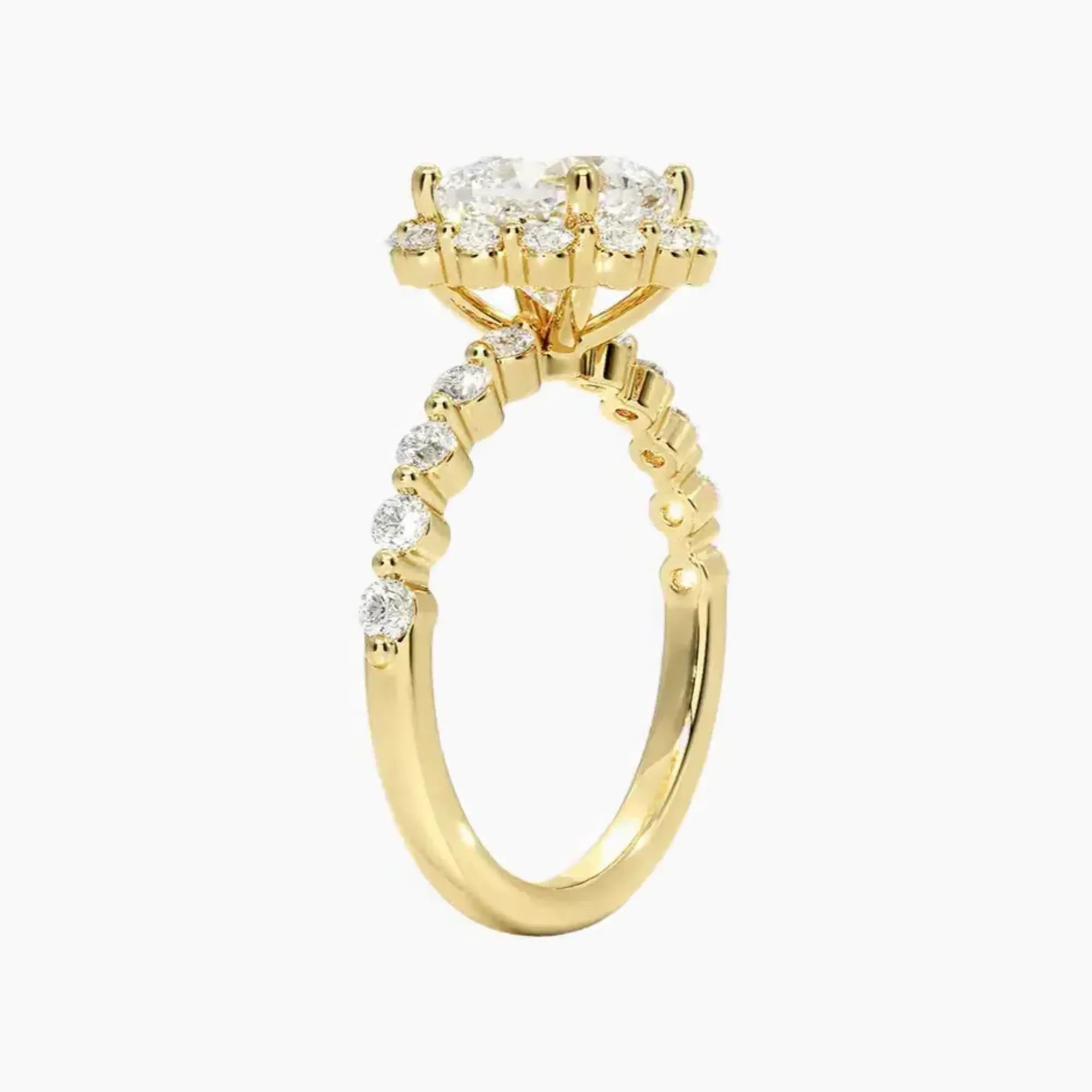 OBSER417 - Anthea Halo Cushion engagement ring setting view 8