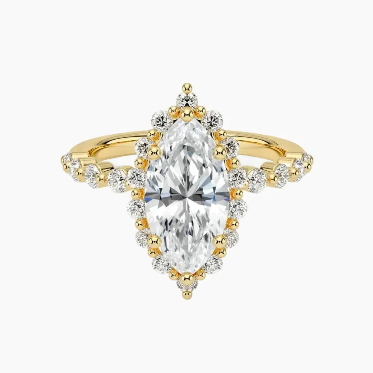 OBSER413 - Anthea Halo Marquise engagement ring setting view 7
