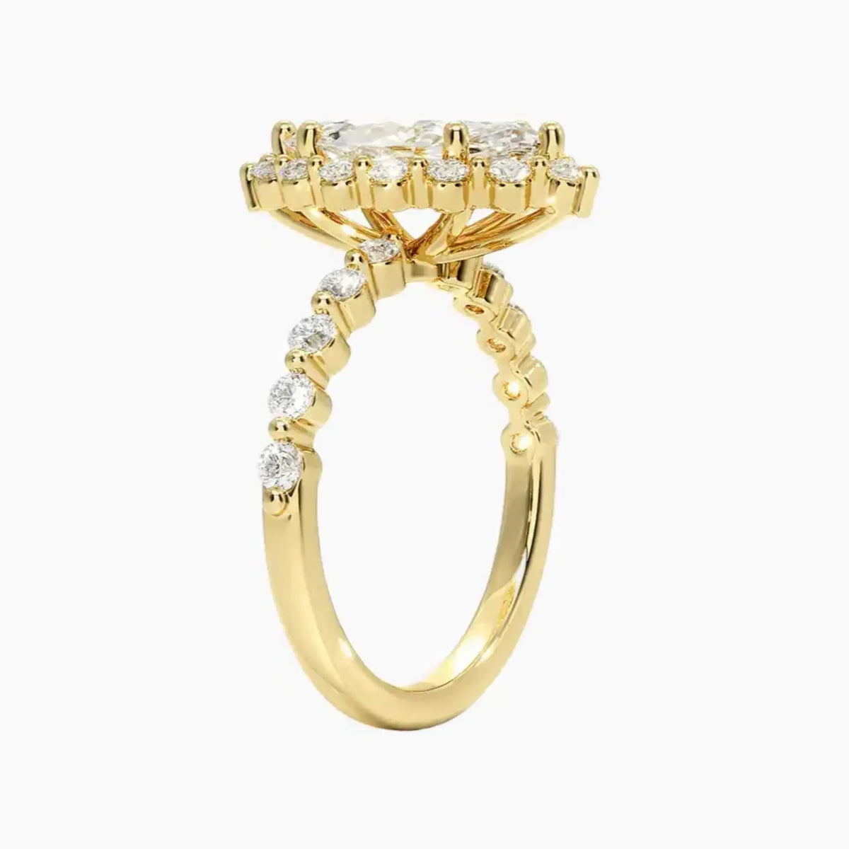 OBSER413 - Anthea Halo Marquise engagement ring setting view 8