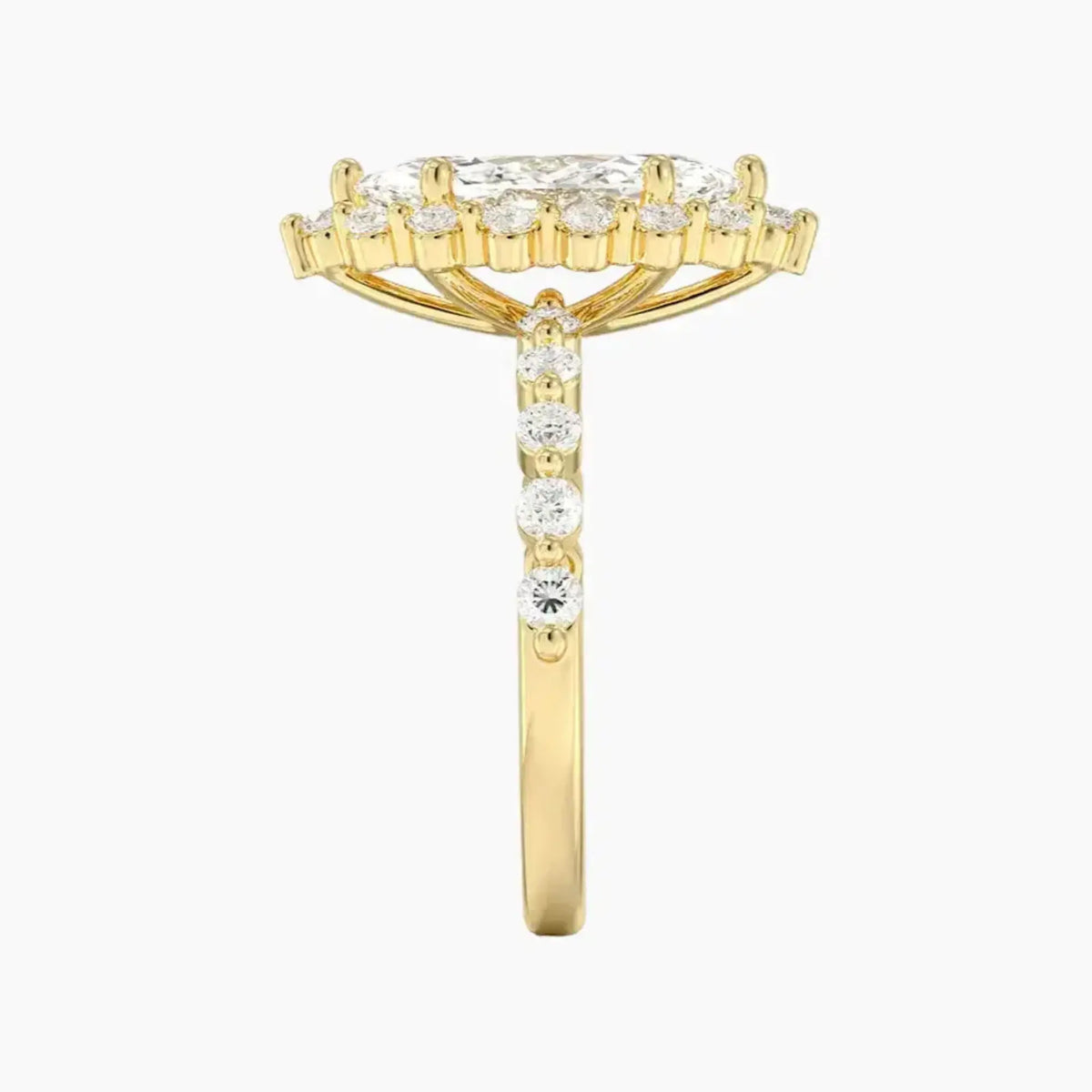 OBSER413 - Anthea Halo Marquise engagement ring setting view 9
