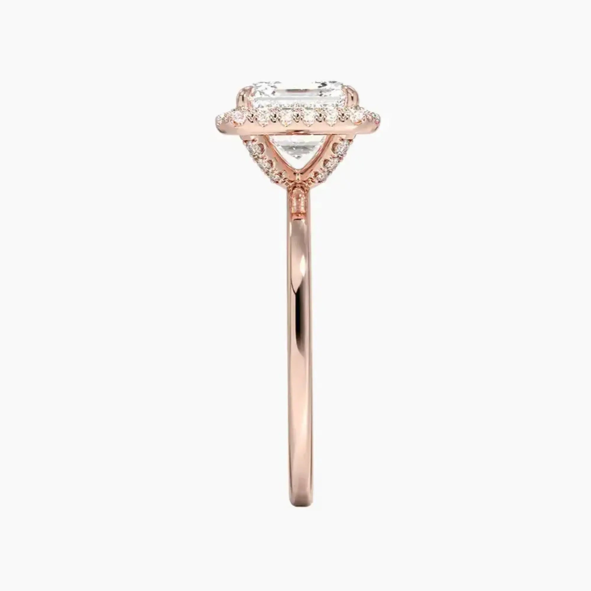 OBSER520 - Cassiopeia Halo Asscher engagement ring setting view 6