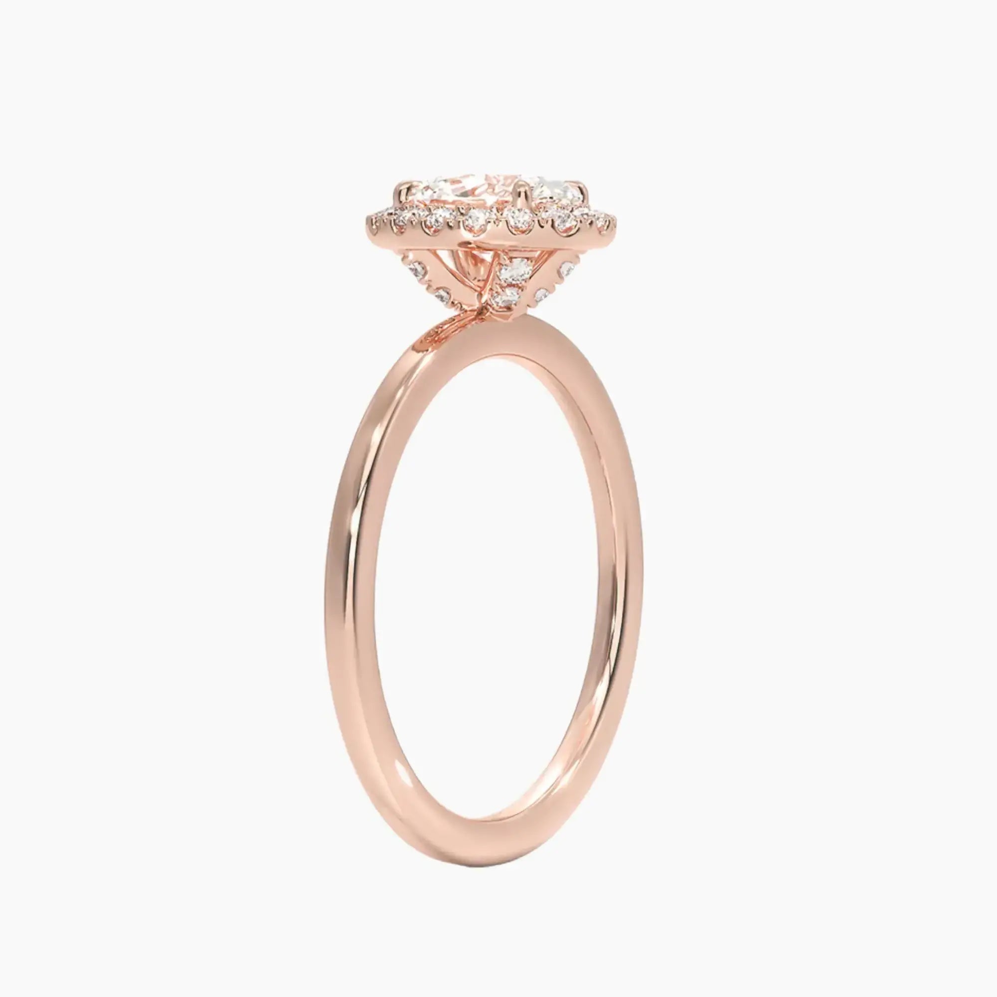 OBSER526 - Cassiopeia Halo Oval engagement ring setting view 5