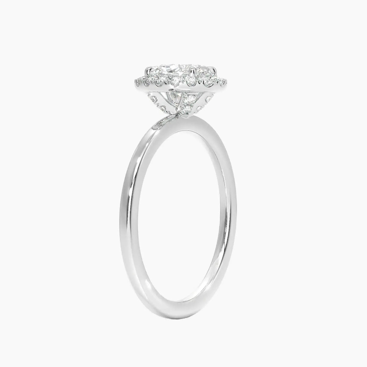 OBSER526 - Cassiopeia Halo Oval engagement ring setting view 2