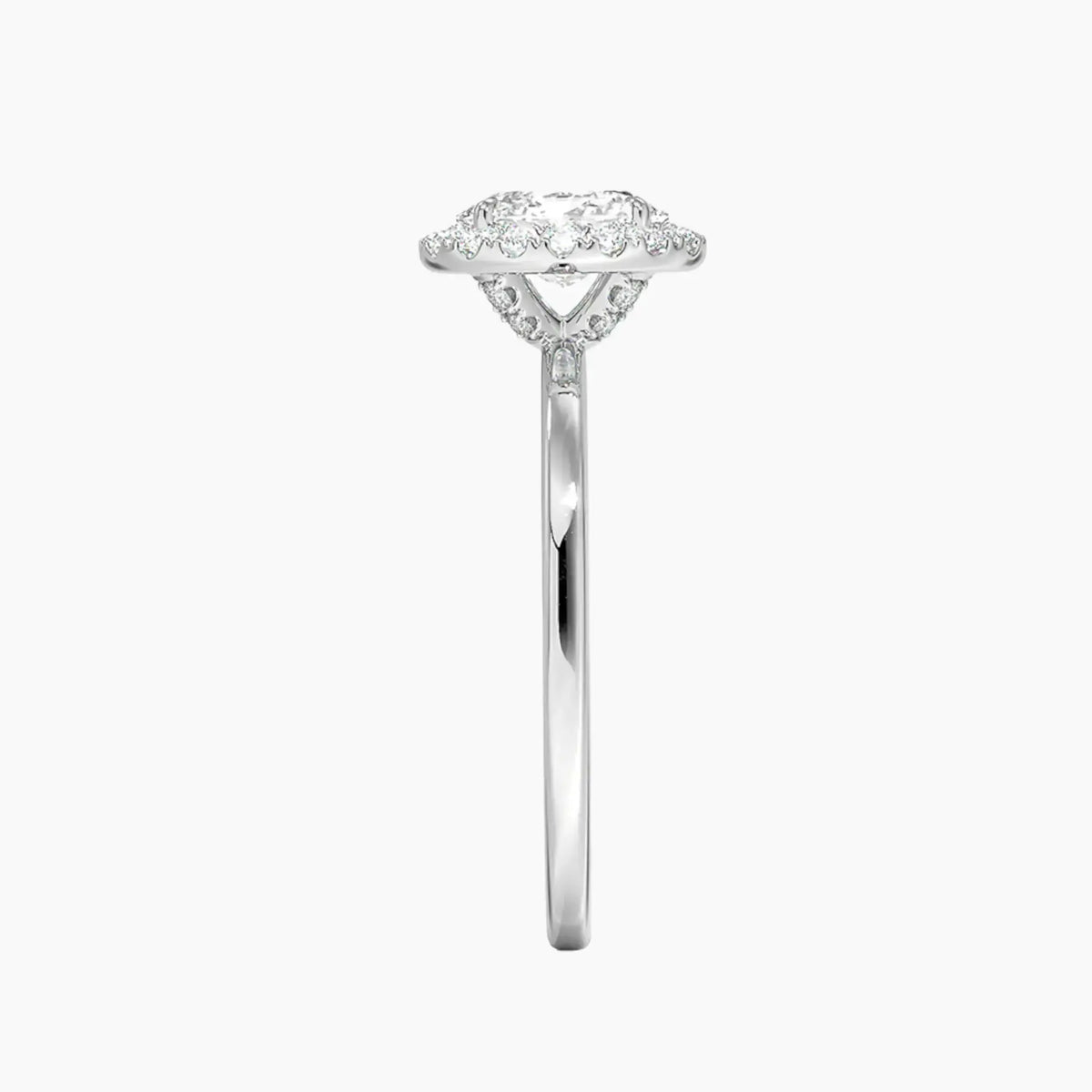 OBSER526 - Cassiopeia Halo Oval engagement ring setting view 3