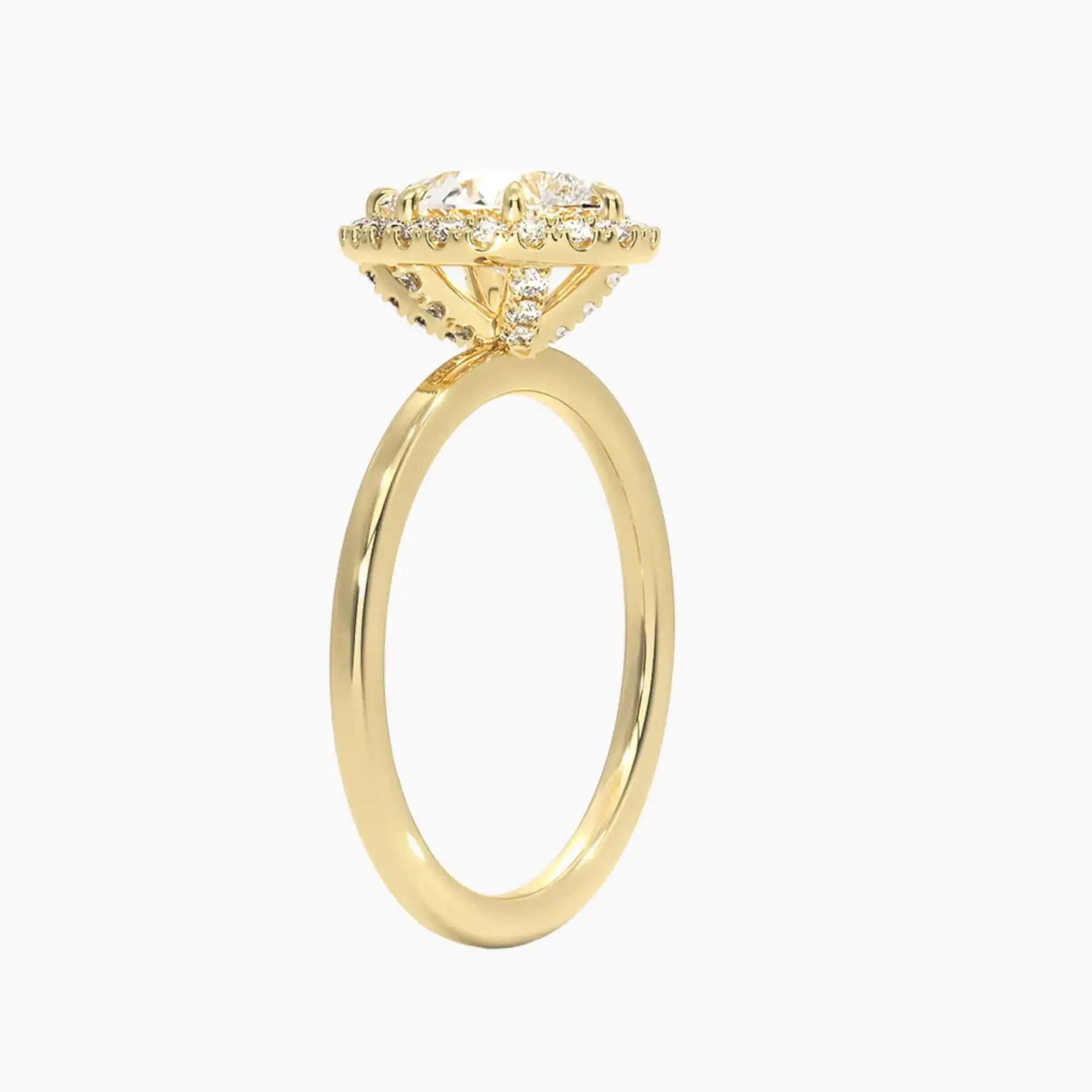 OBSER524 - Cassiopeia Halo Pear engagement ring setting view 8