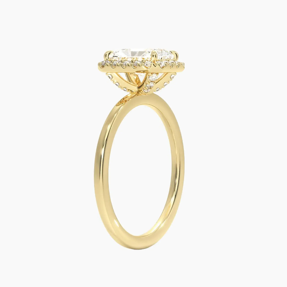OBSER519 - Cassiopeia Halo Radiant engagement ring setting view 8