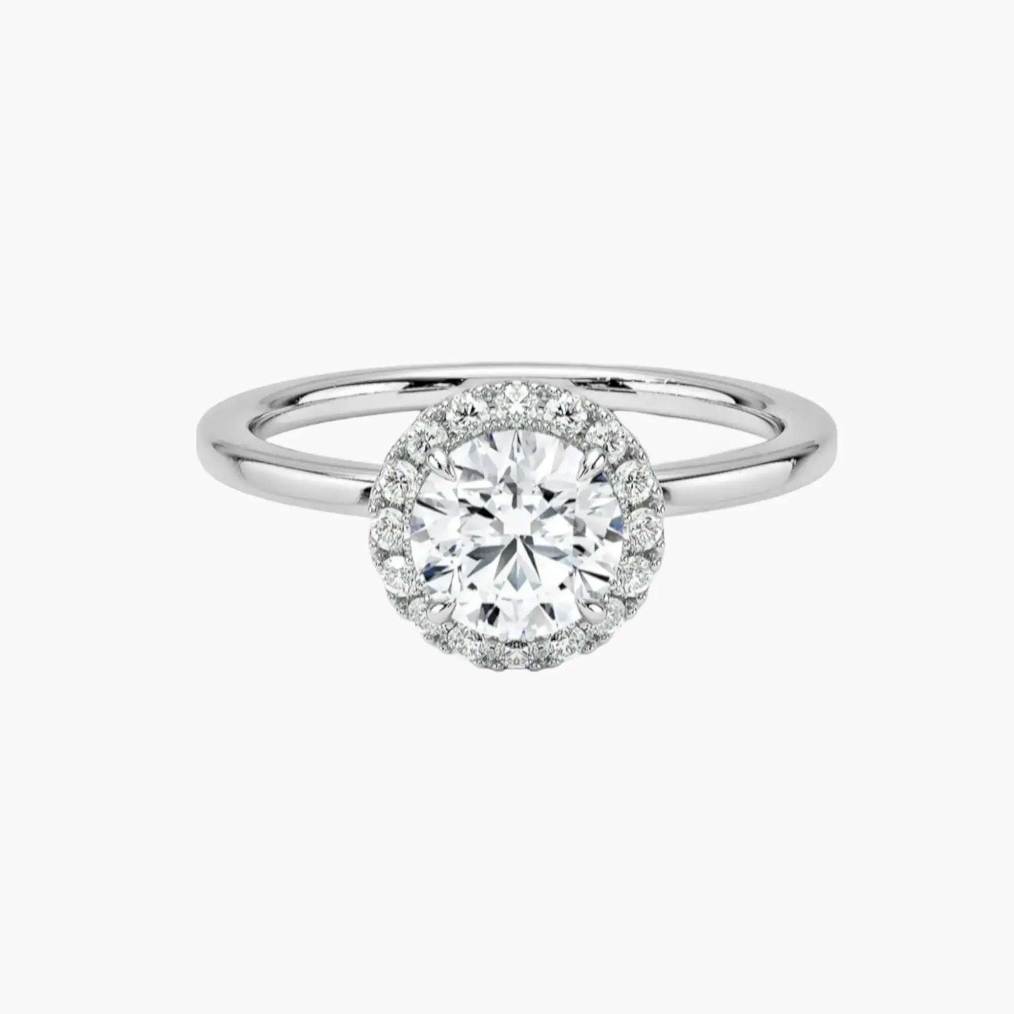OBSER527 - Cassiopeia Halo Round engagement ring setting view 1