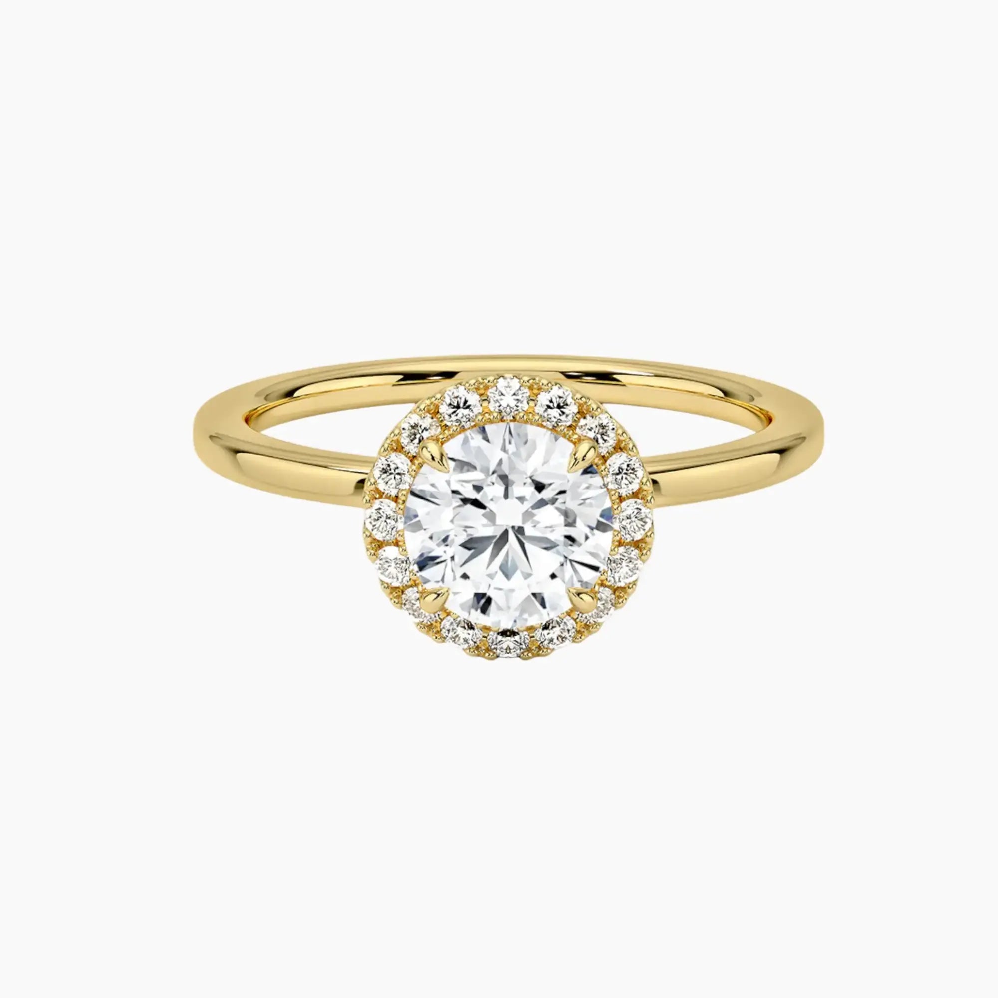 OBSER527 - Cassiopeia Halo Round engagement ring setting view 7