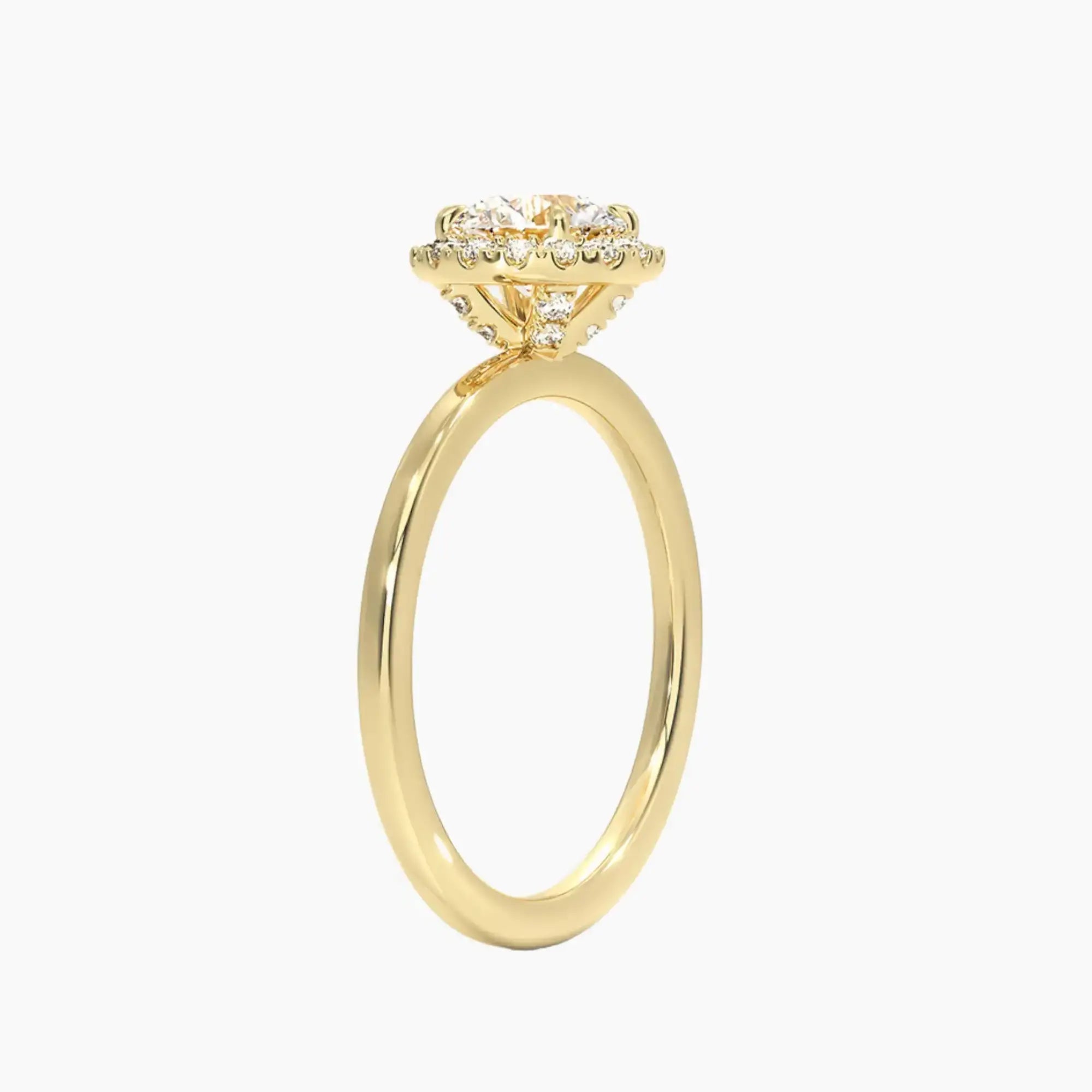 OBSER527 - Cassiopeia Halo Round engagement ring setting view 8