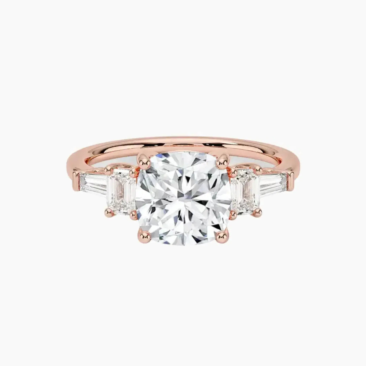 OBSER348 - Delphine Five Stone Cushion engagement ring setting view 4