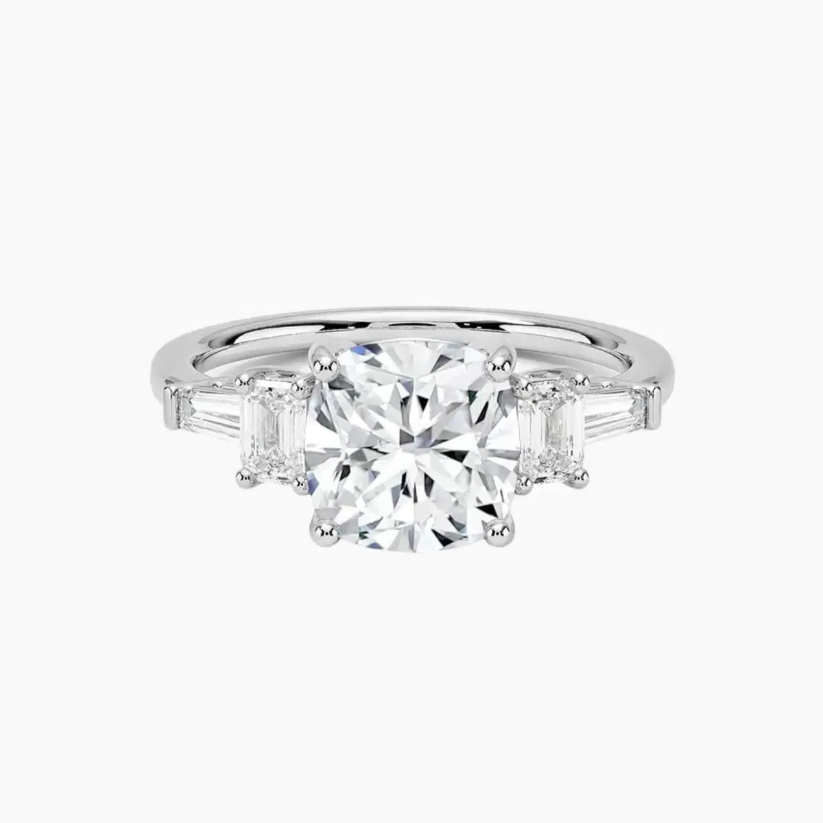 OBSER348 - Delphine Five Stone Cushion engagement ring setting view 1