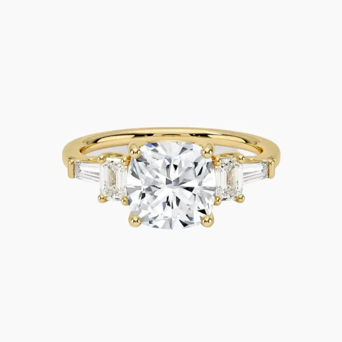 OBSER348 - Delphine Five Stone Cushion engagement ring setting view 7