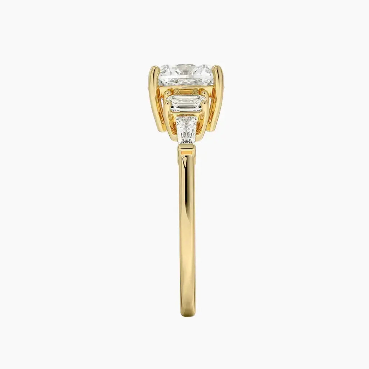 OBSER348 - Delphine Five Stone Cushion engagement ring setting view 9