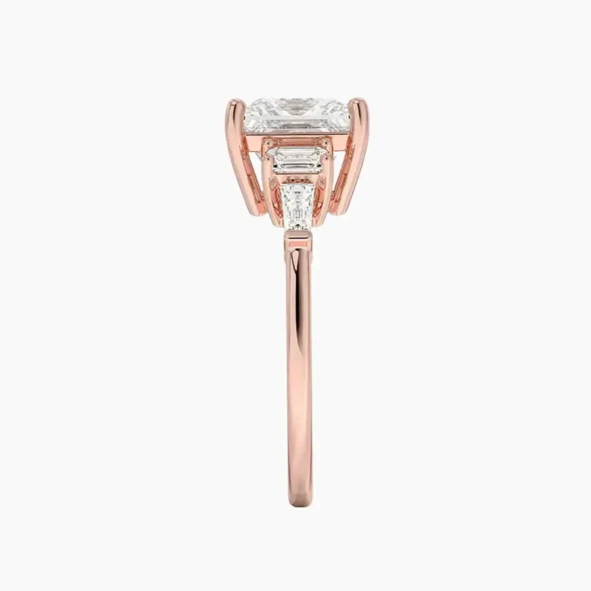 OBSER346 - Delphine Five Stone Princess engagement ring setting view 6