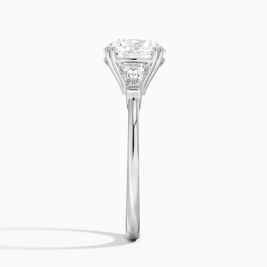Symphony Double Prong Three Stone Diamond Engagement Ring  [Setting Only] - EC122