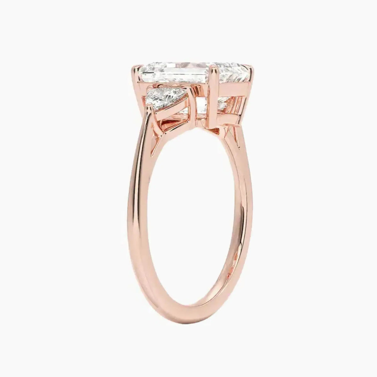 OBSER562 - Elowen Three Stone Emerald engagement ring setting view 5