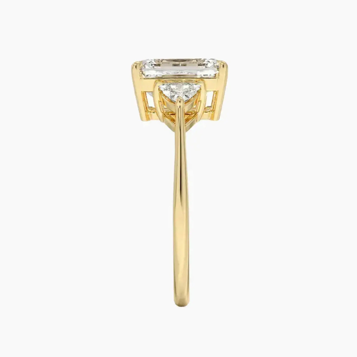 OBSER562 - Elowen Three Stone Emerald engagement ring setting view 9