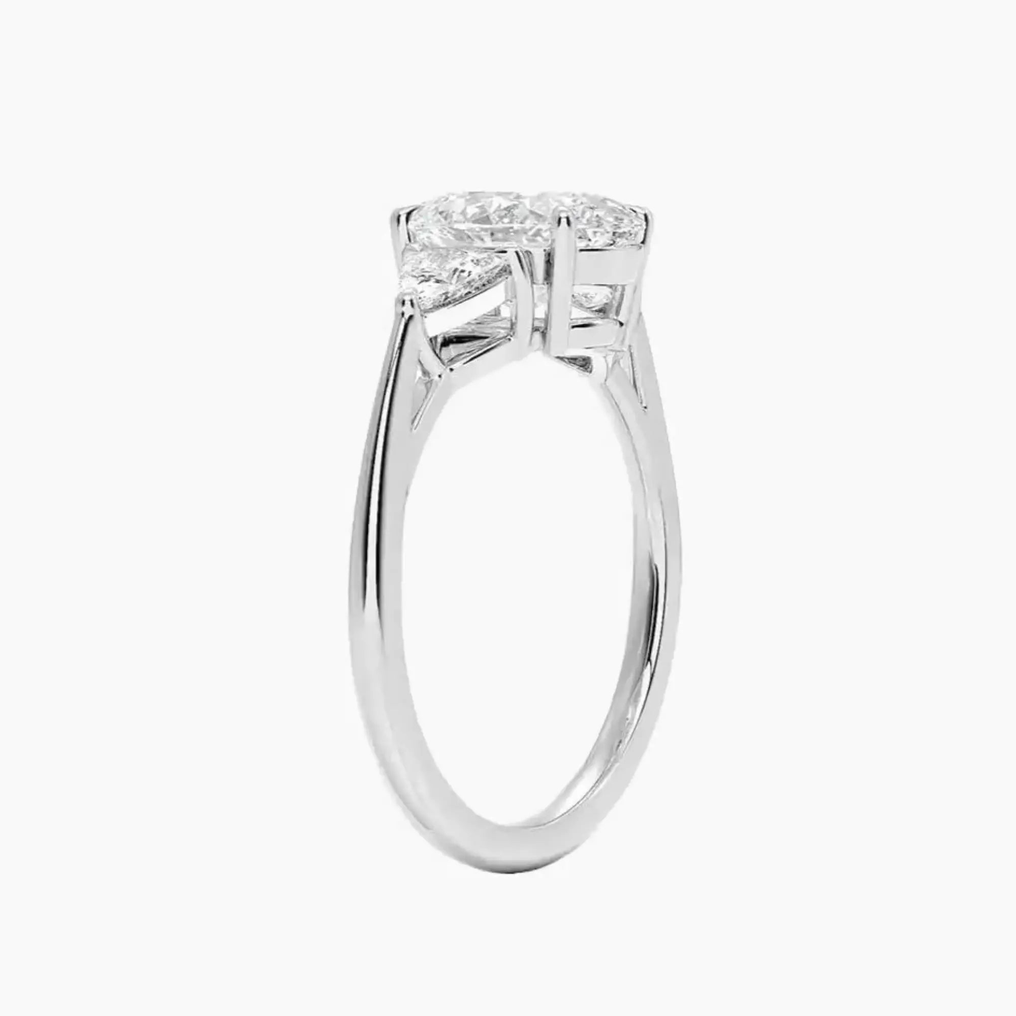 OBSER565 - Elowen Three Stone Oval engagement ring setting view 2