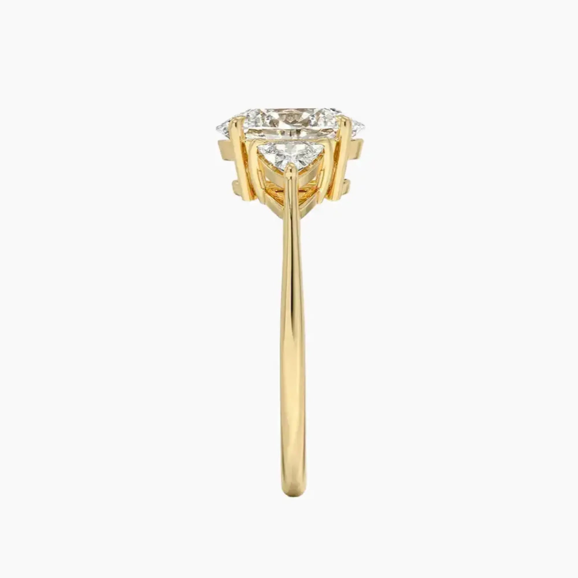 OBSER565 - Elowen Three Stone Oval engagement ring setting view 9