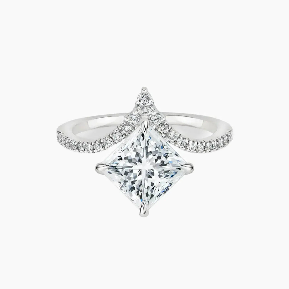 OBSER096 - Esme Solitaire Princess engagement ring setting view 1